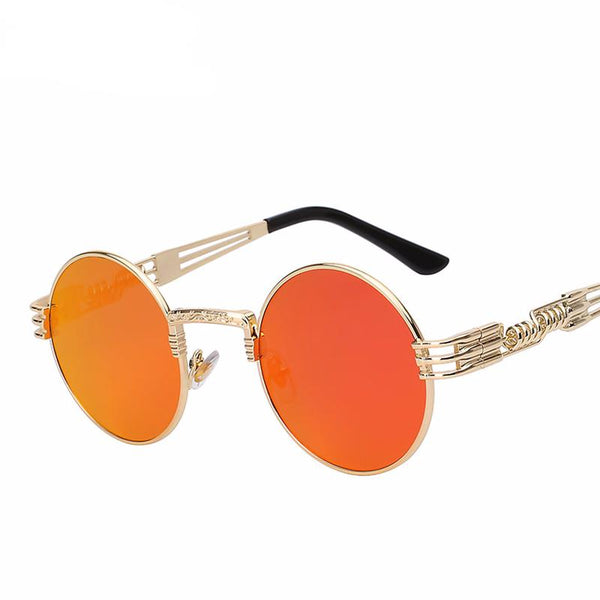 Metal Wrap Round Men's Sunglasses