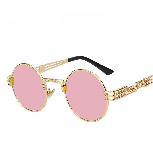 Metal Wrap Round Men's Sunglasses