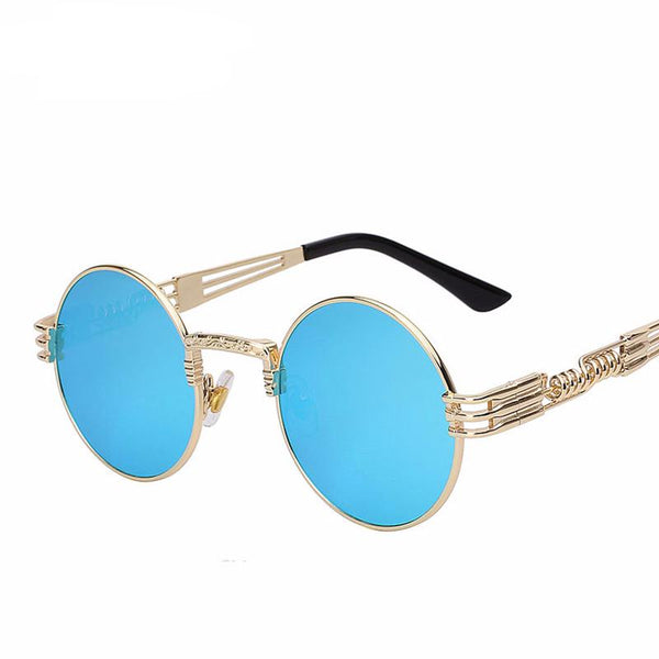 Metal Wrap Round Men's Sunglasses