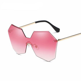 Luxury Rimless Gradient Lenses Women's Sunglasses
