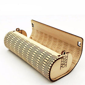 Handmade Natural Bamboo Cylinder Glasses Case