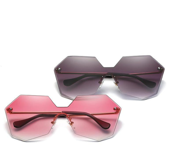 Luxury Rimless Gradient Lenses Women's Sunglasses