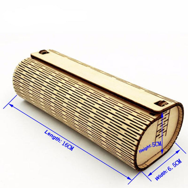 Handmade Natural Bamboo Cylinder Glasses Case