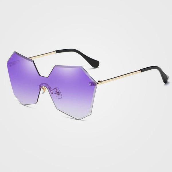 Luxury Rimless Gradient Lenses Women's Sunglasses