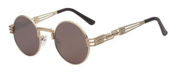 Metal Wrap Round Men's Sunglasses